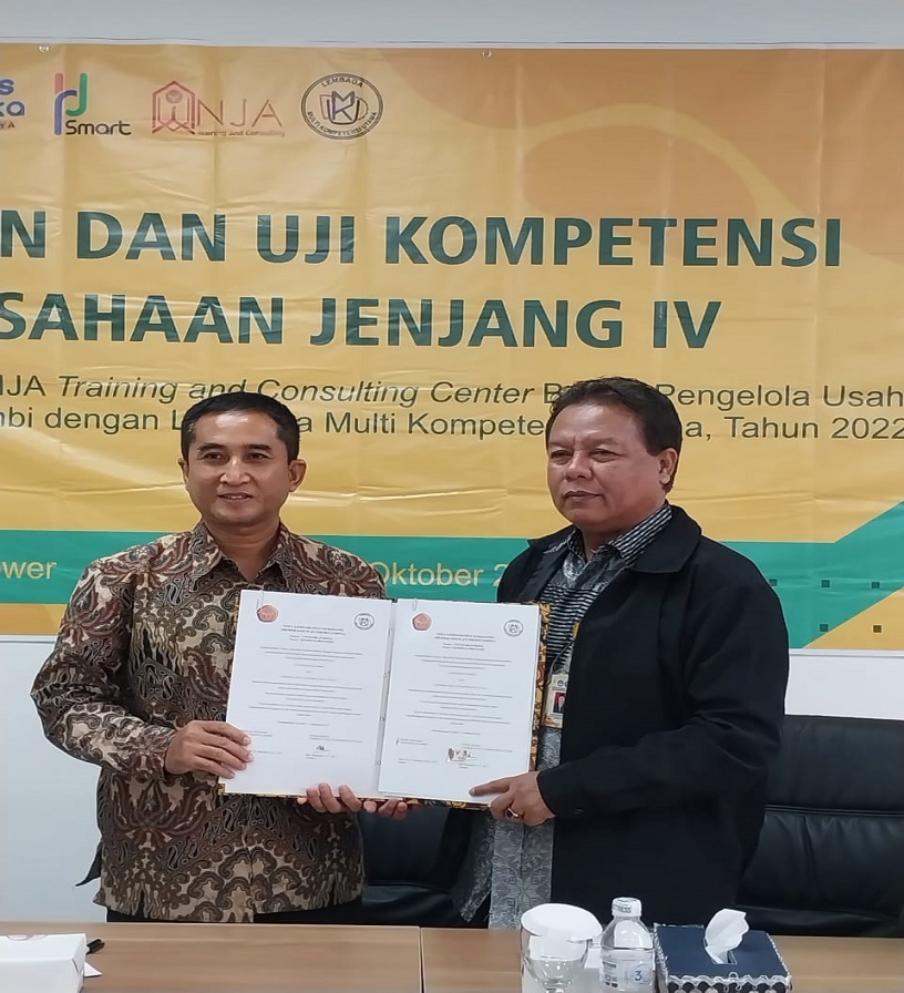 Pengarahan dan Penandatanganan Mou kerjasama Universitas Jambi dengan Lembaga Multi Kompetensi Utama yang diikuti oleh 40 dosen, Pada tanggal 17 s.d 18 Oktober 2022