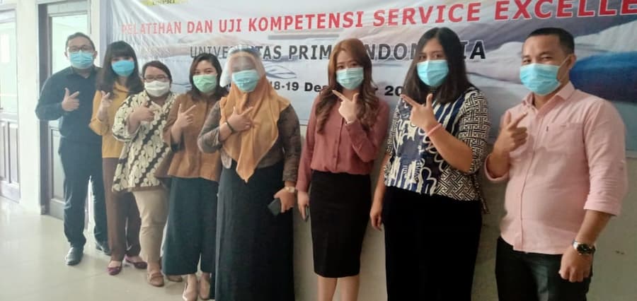 Uji Kompetensi BNSP skema Service Excellent pada 19 Desember 2020 yang diikuti sebanyak 29 Peserta di Universitas Prima Indonesia