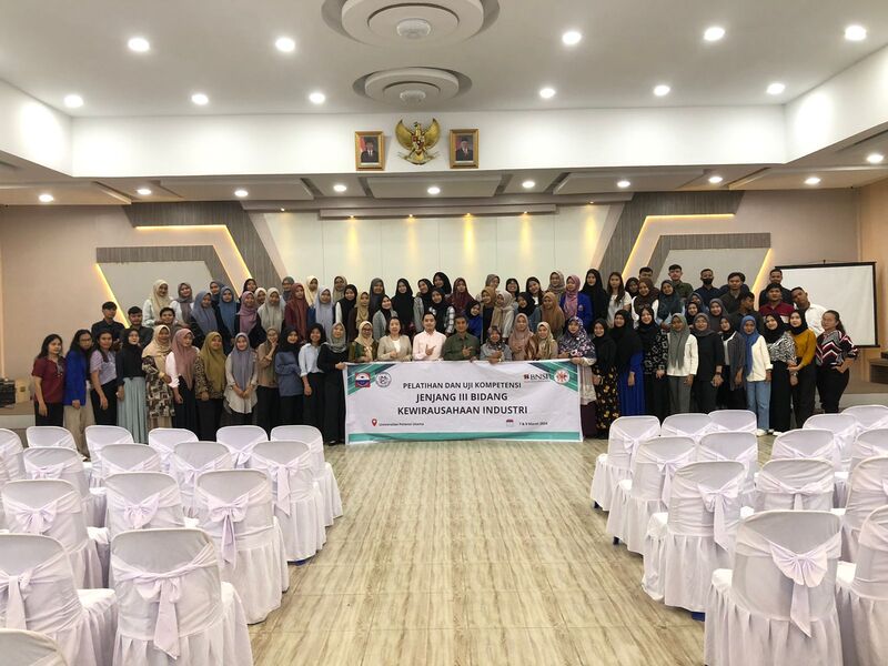 Pelaksanaan Pelatihan dan Uji Kompetensi dengan skema Jenjang III Bidang Kewirausahaan Industri yang dilaksanakan pada tanggal 7 dan 9 Maret 2024 di Universitas Potensi Utama Medan